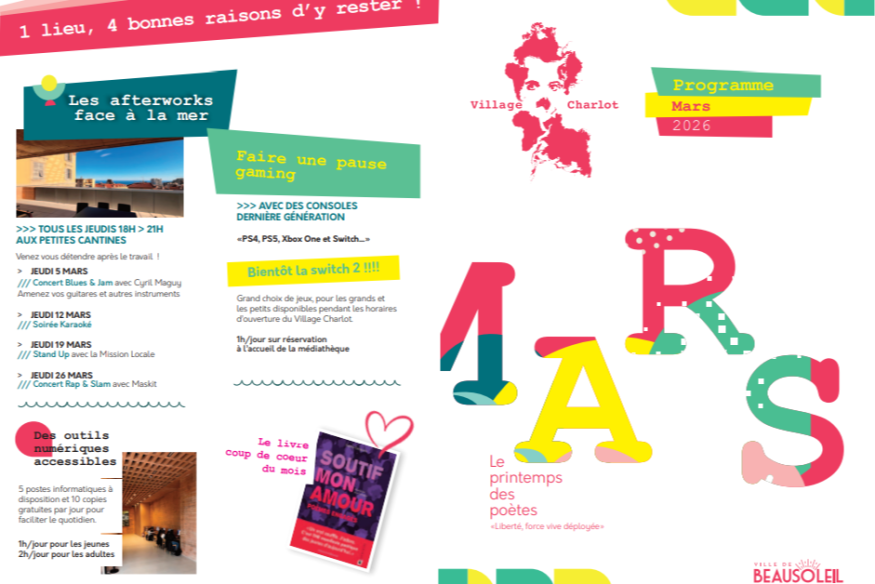 Programme de mars Village Charlot – Beausoleil