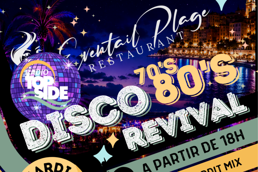Menton : grande soirée Disco Revival à L'Éventail Plage pour la Fête Nationale