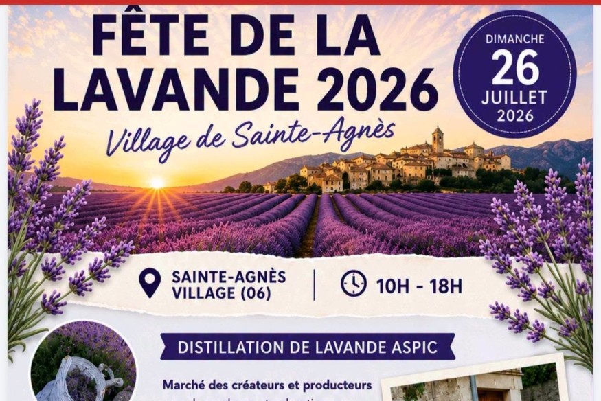 Saint-Agnès fête la lavande les 25 et 26 juillet 2026 : un week-end de traditions, de musique et de convivialité