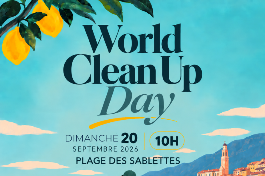 World Cleanup Day 2026 à Menton : nettoyage de la plage des Sablettes dimanche 20 septembre